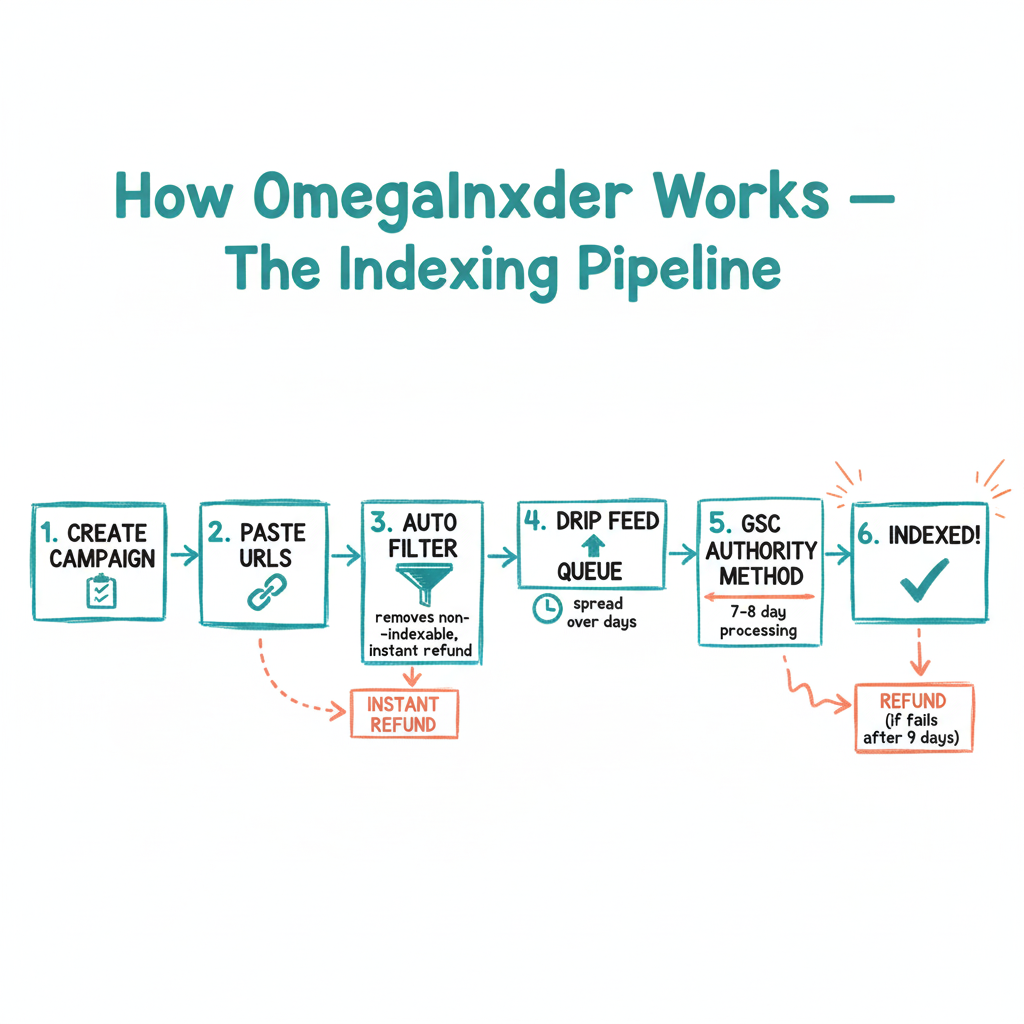 OmegaIndexer Indexing Pipeline Flow